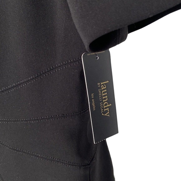 Laundry Shelli Segal Black Knee Length Sheath Dress Empire Waist Sz 4 NWT - Picture 5 of 10